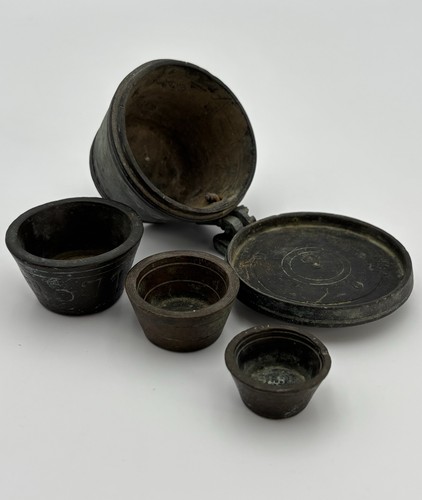 Antico set pesi - tazza, farmacia