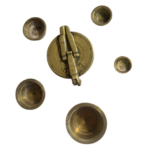 Antique 18thc brass apothecary - antique,